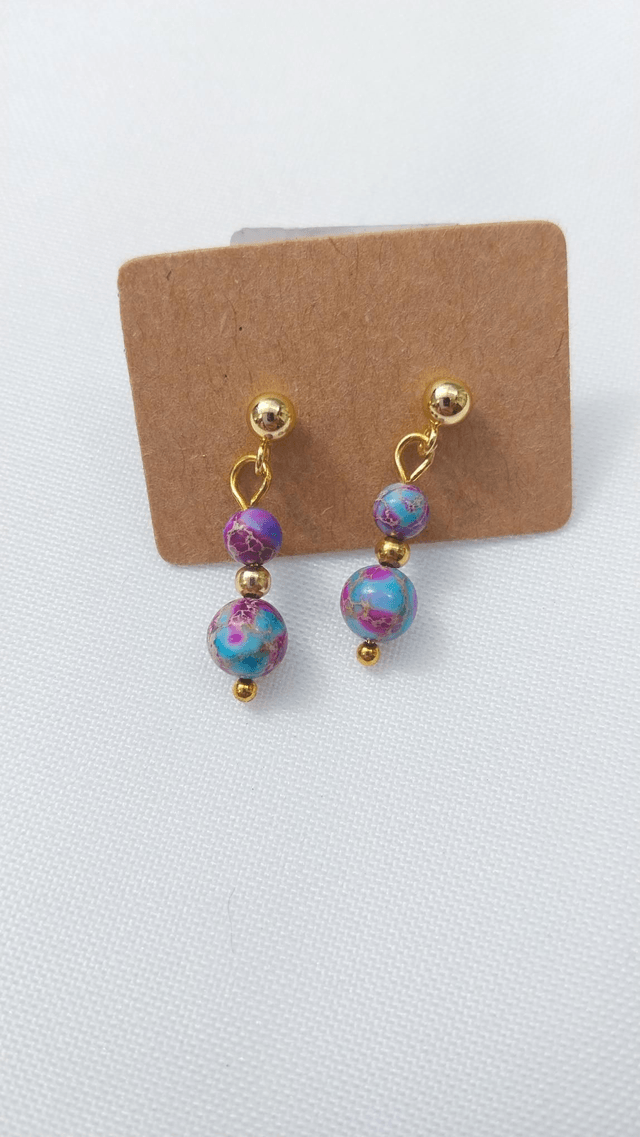 Boucles en Jaspe de sédiments de mer 
