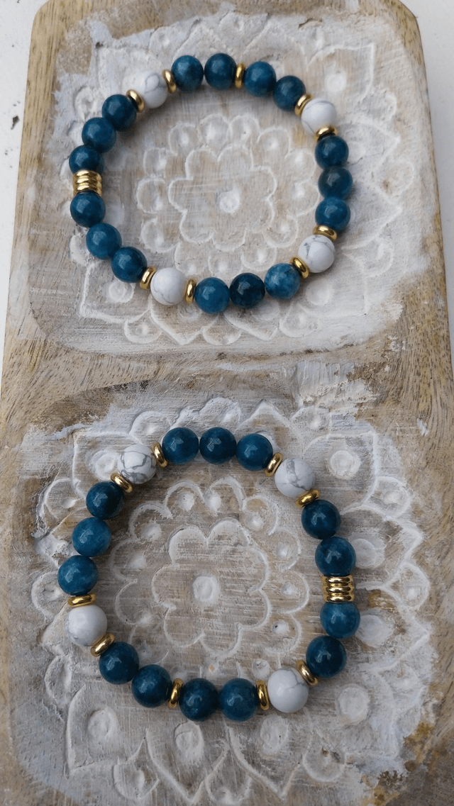 Bracelet Apatite et Howlite