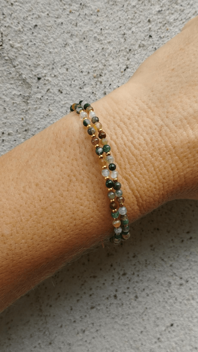 Bracelet double en Agathe Indienne