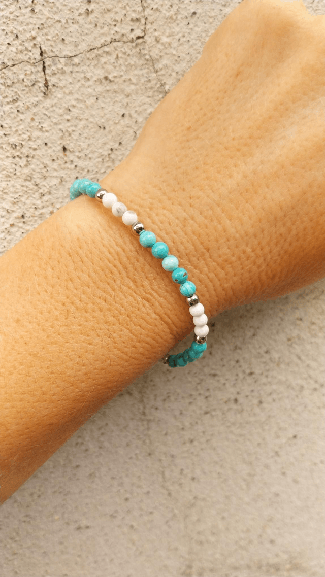 Bracelet en Turquoise et Howlite 
