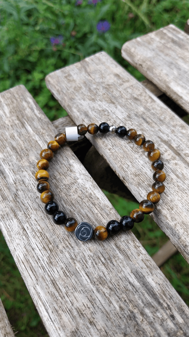 Bracelet Oeil de tigre et Hématite 