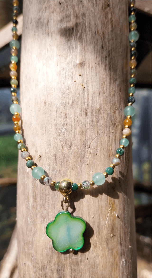 Collier en pierre d'Agathe "India agathe"