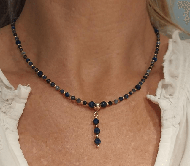 Collier Lapis Lazulli et Sodalite