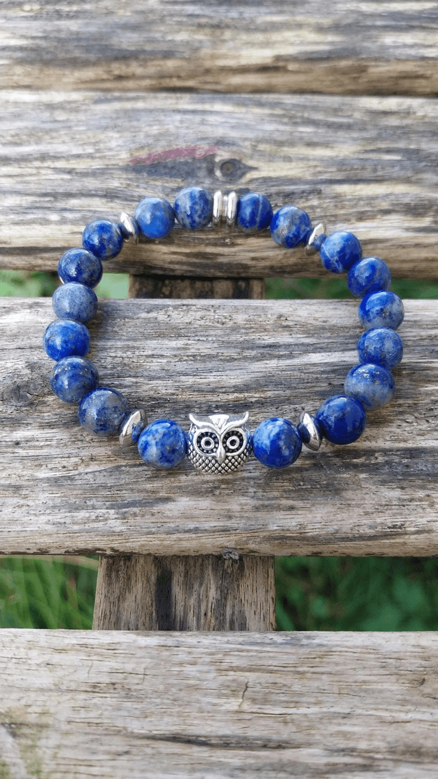 Bracelet "Hibou" en Lapis Lazuli 