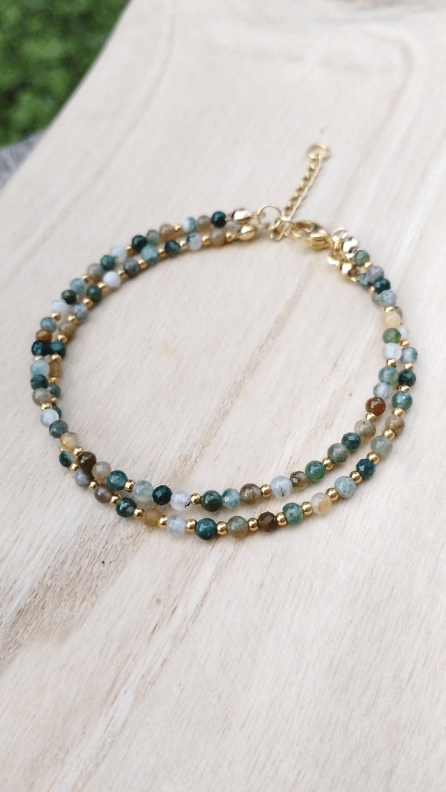 Bracelet double en Agathe Indienne