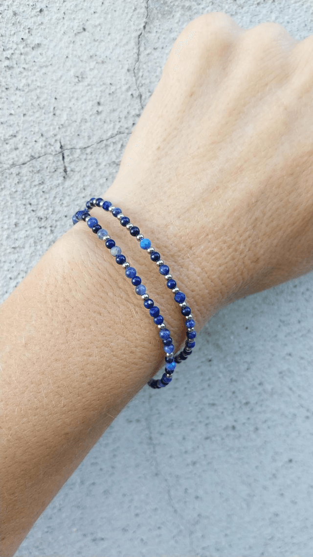 Bracelet double en Lapis-Lazuli 